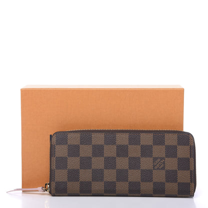Louis Vuitton Damier Ebene Clemence Wallet Rose Ballerine 6 of 6
