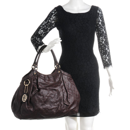 Gucci Guccissima Signature Large Sukey Tote Chocolate 2 of 7