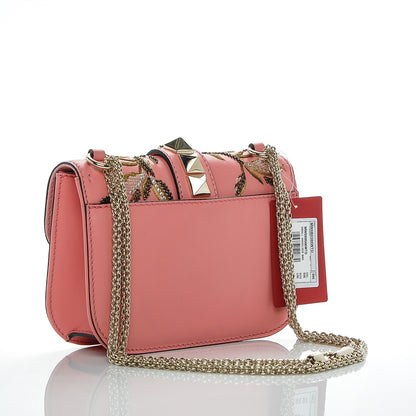Valentino Garavani Vitello Embroidered Small Glam Lock Rockstud Flap Paradise Rose 3 of 7