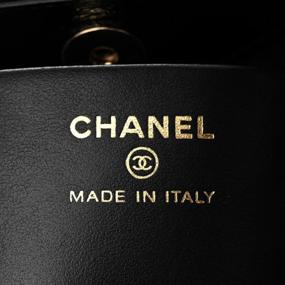 Chanel Shiny Crumpled Calfskin Quilted Nano 31 Shopping Bag Black 6 of 11