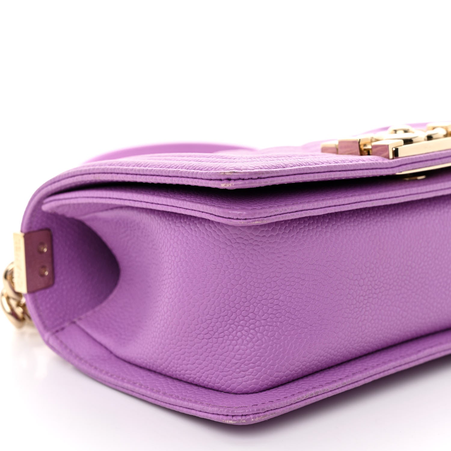 Chanel Caviar Quilted Small Boy Flap Purple 8 of 9