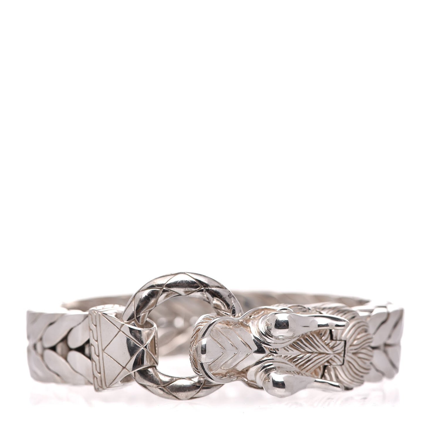 Sterling Silver 15mm Legends Naga Dragon Station Bracelet