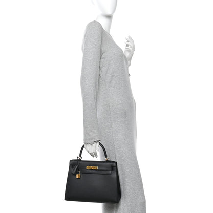 Hermes Epsom Kelly Sellier 28 Black 2 of 12