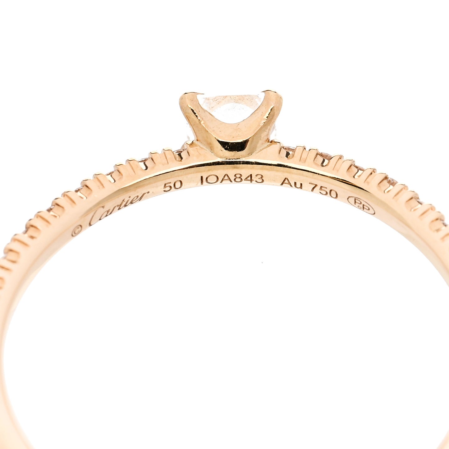 18K Yellow Gold Diamond Etincelle De Cartier Engagement Ring 50 5.25
