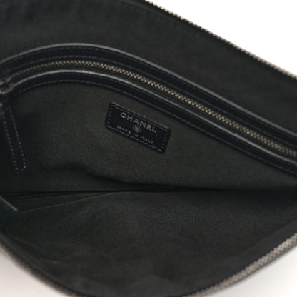 Chanel Caviar Chevron Quilted Medium Boy Cosmetic Case Black 5 of 8