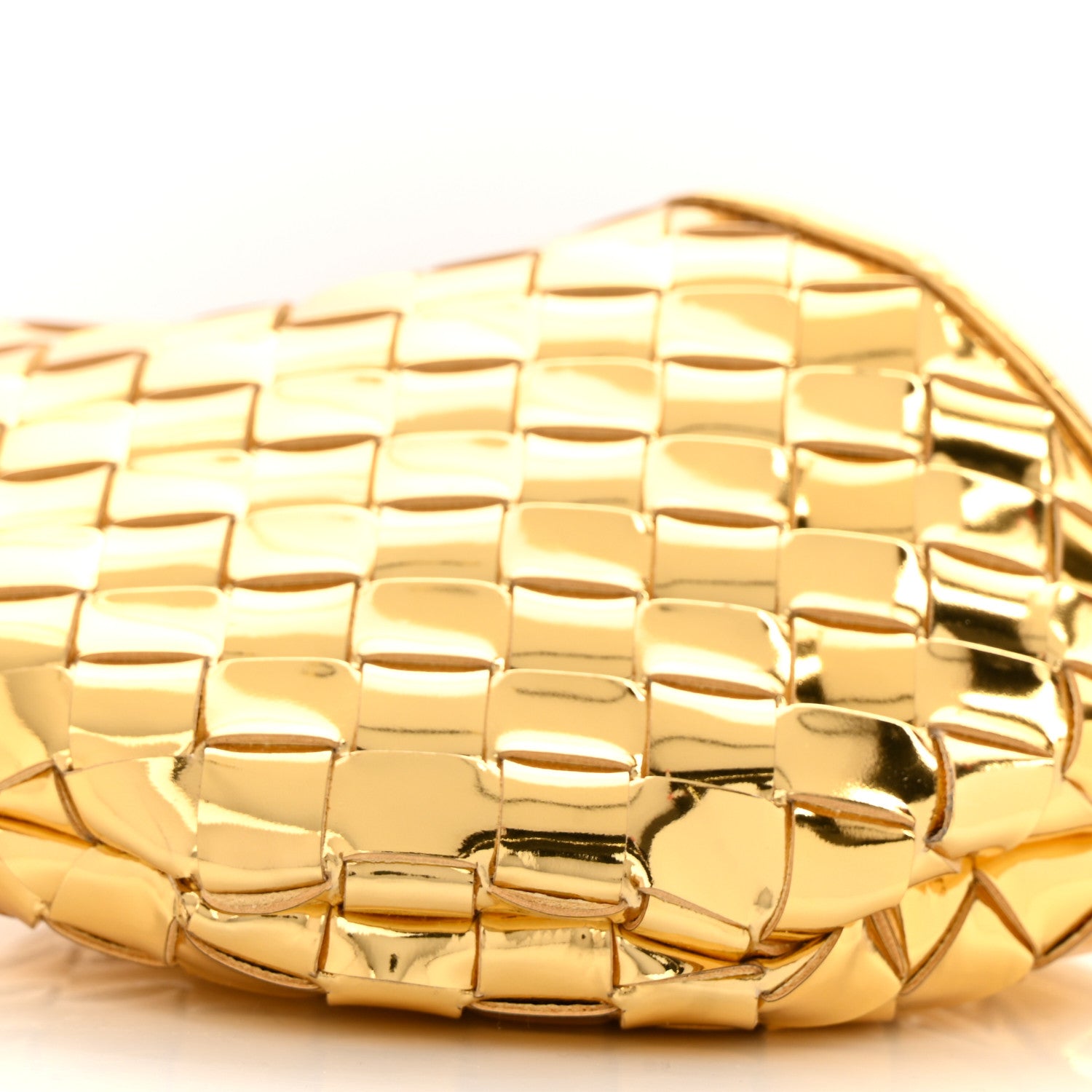 Bottega Veneta Mirror Laminated Nappa Intrecciato Mini Sardine Bag Gold 9 of 9