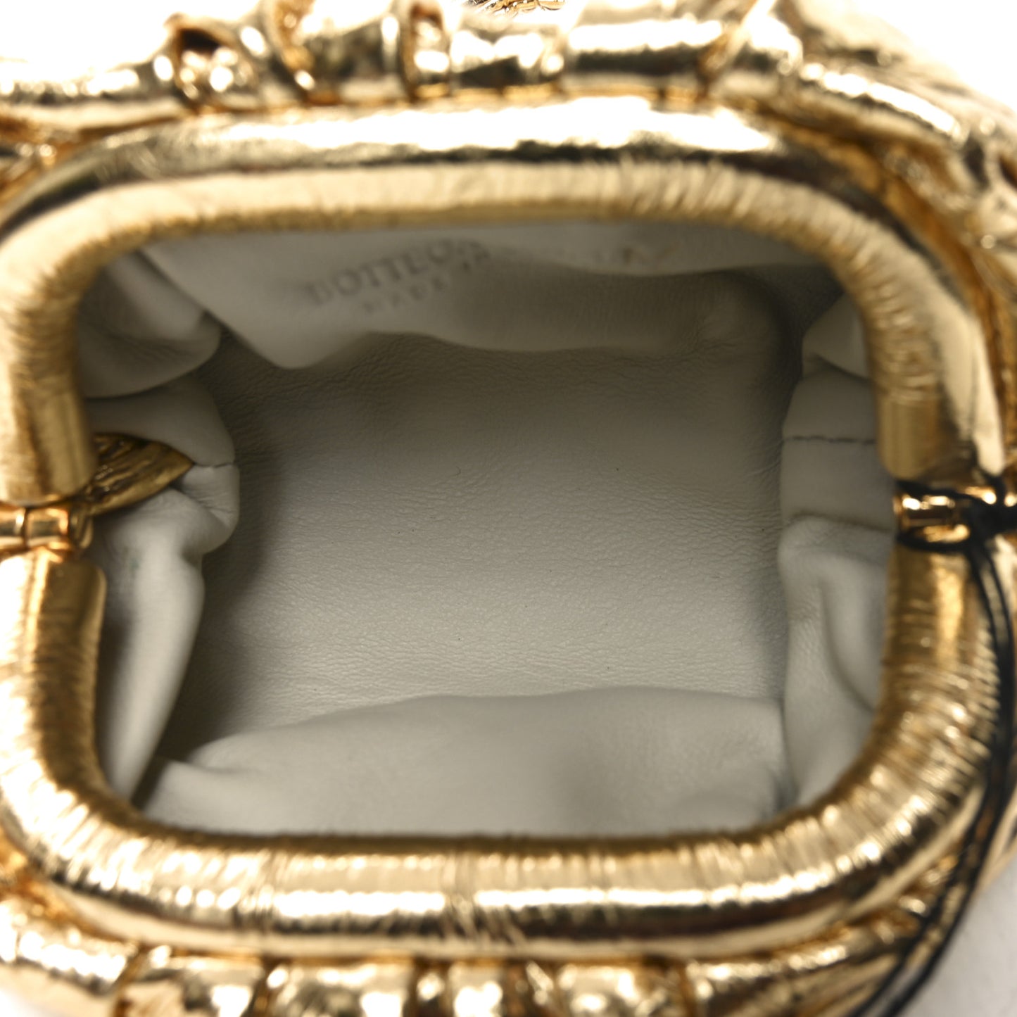 Metallic Crinkled Lambskin The Coin Purse Oro
