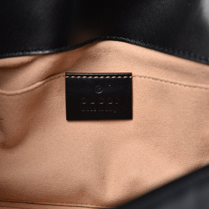 Gucci Calfskin Matelasse Mini GG Marmont Shoulder Bag Black 6 of 11