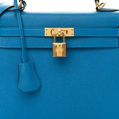 Hermes Epsom Kelly Sellier 25 Bleu Zanzibar 8 of 18