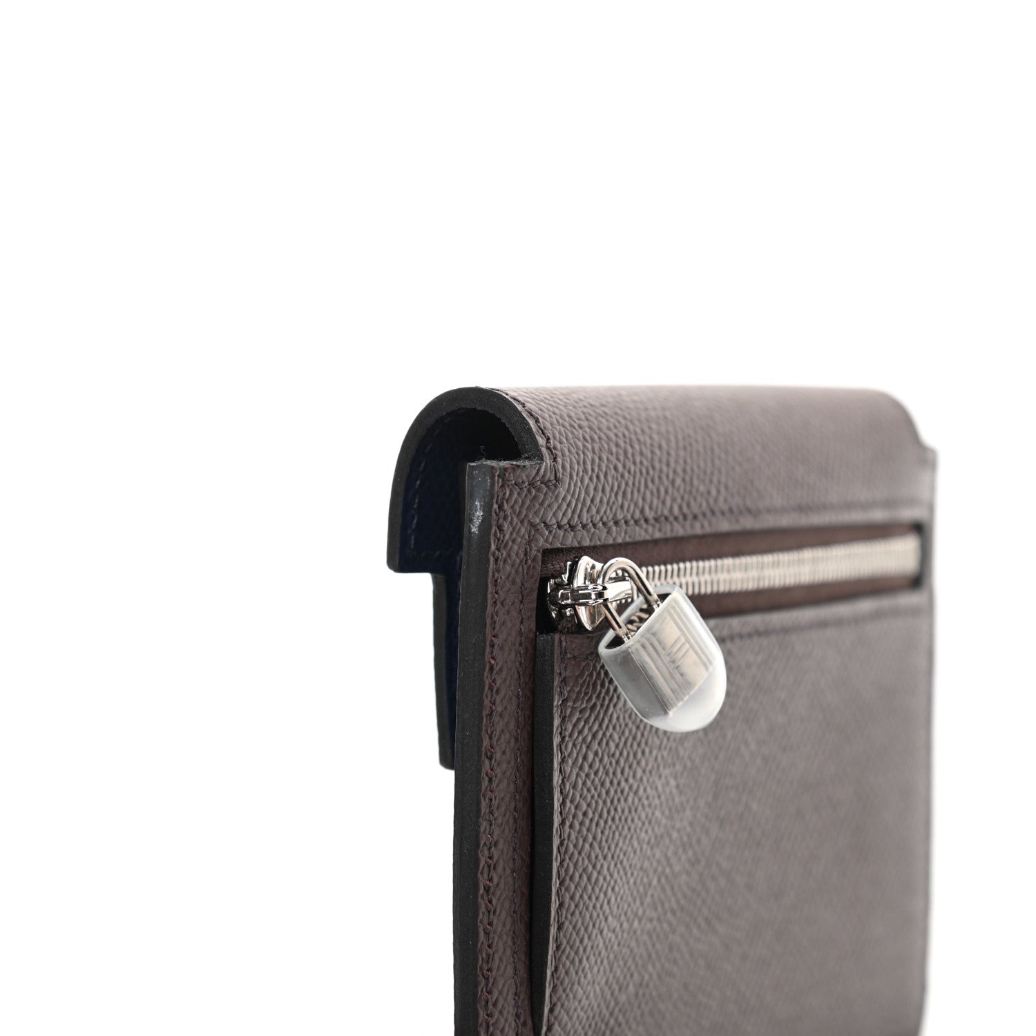 Hermes Epsom Tri-Color Kelly Pocket Compact Wallet Rouge Sellier Black Bleu Saphir 8 of 9