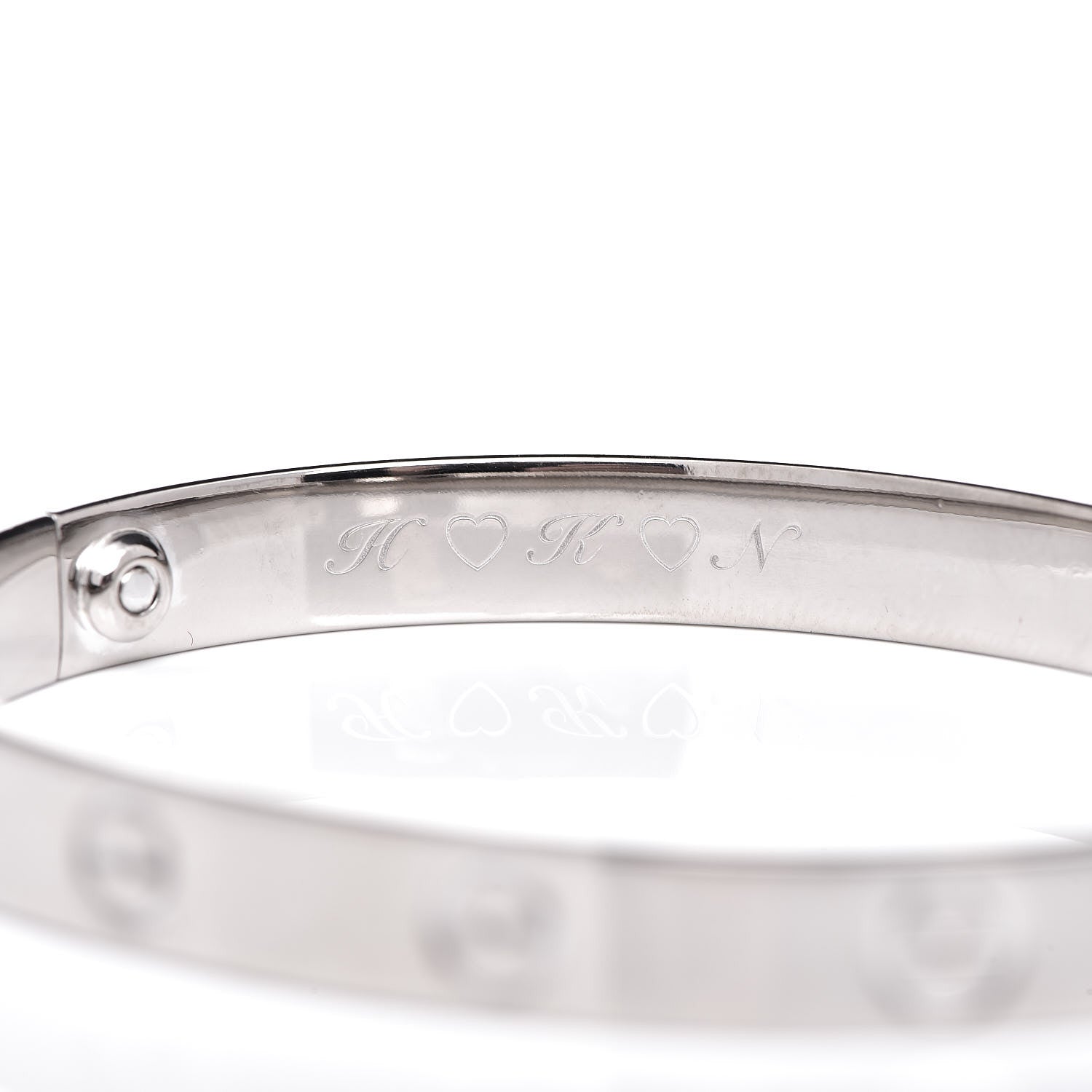 Cartier 18K White Gold LOVE Bracelet 17 4 of 7