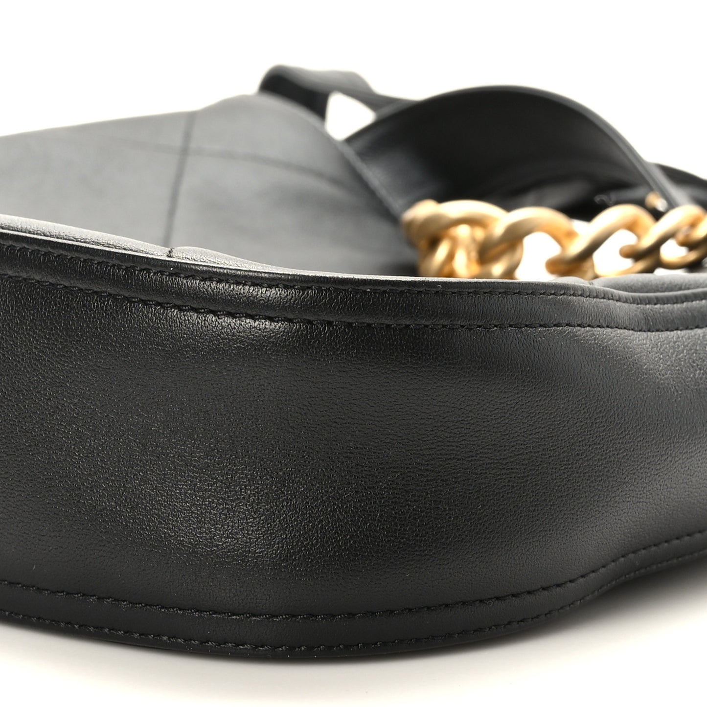 Calfskin Stitched Easy Mood Hobo Black