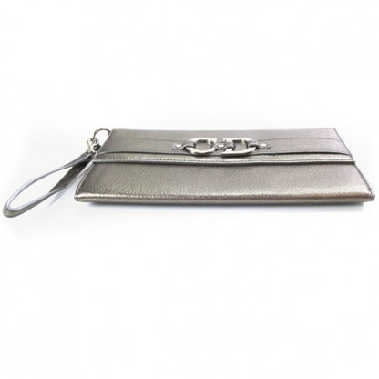 Christian Dior Leather CD Wristlet Silver 4 of 8