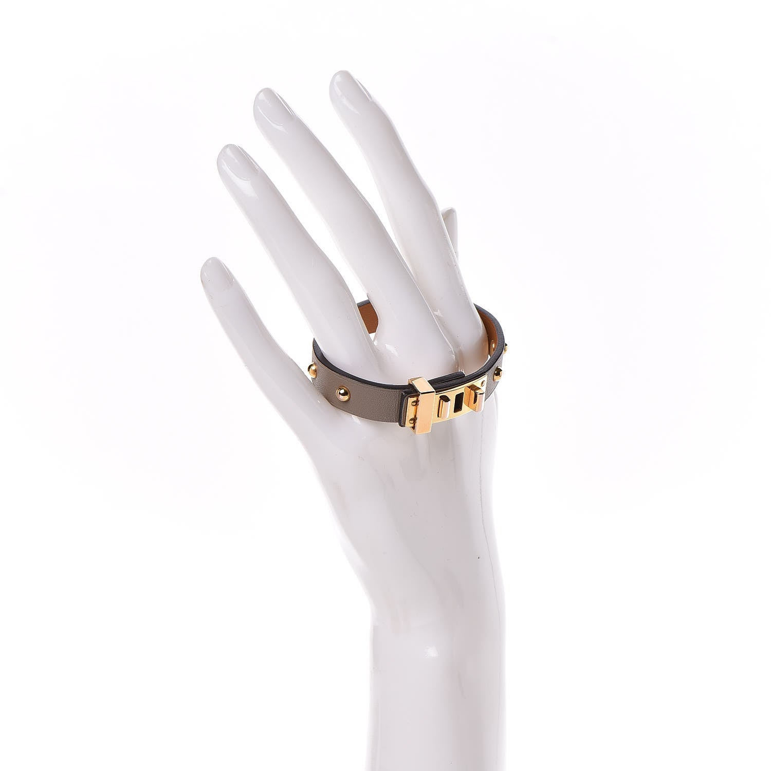 Hermes Swift Mini Dog Clous Ronds Bracelet T2 Gris Asphalte 2 of 6