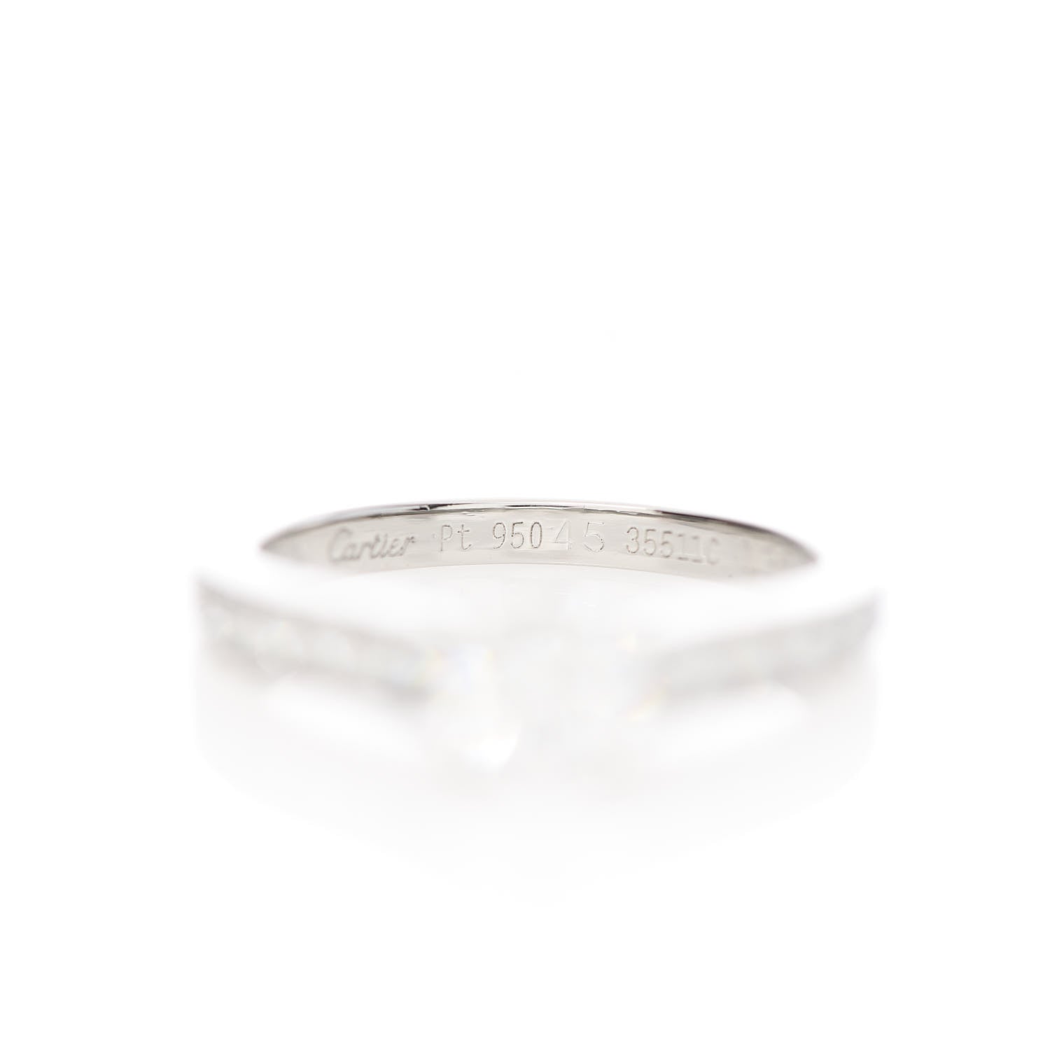 Cartier Platinum Diamond .35ct 1895 Solitaire Engagement Ring 45 3.25 6 of 8