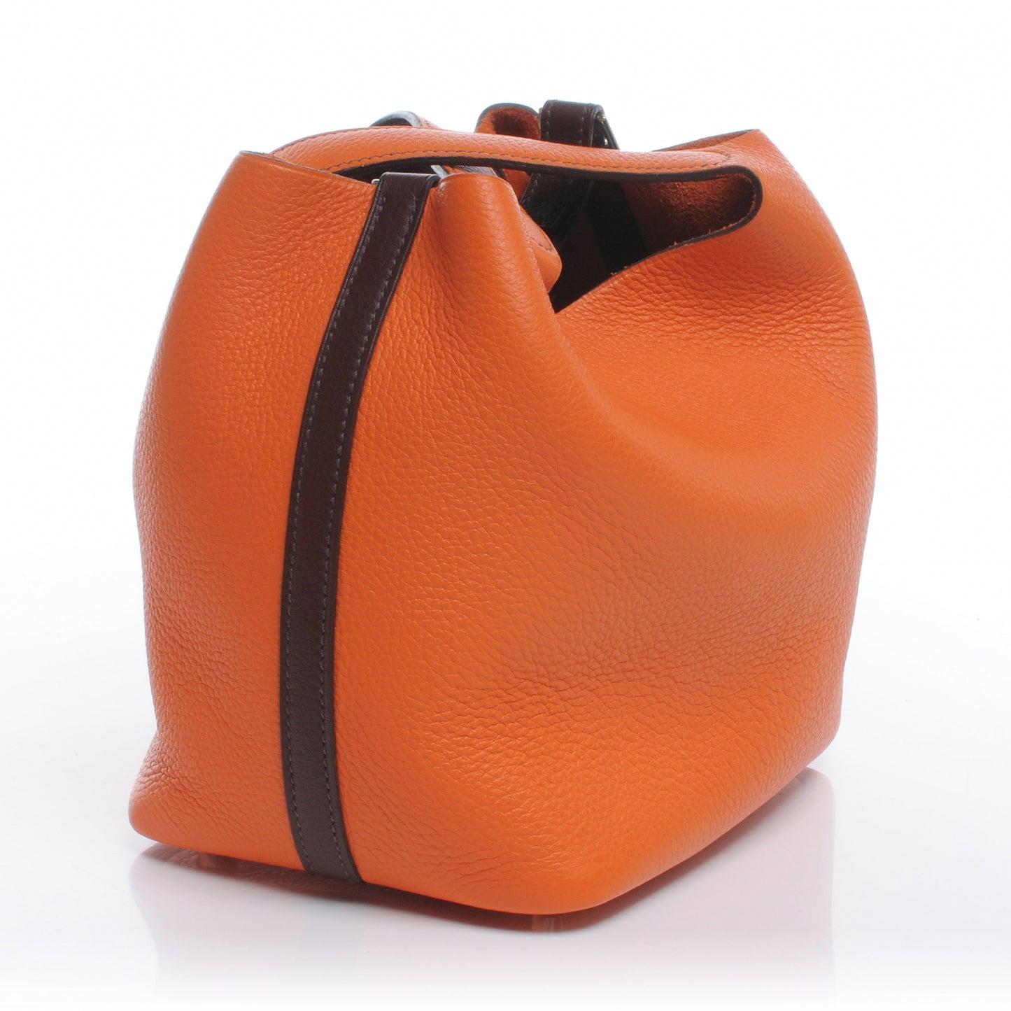 Taurillon Clemence Picotin PM Orange and Ebene