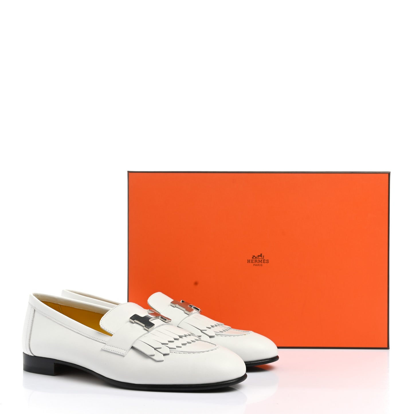 Calfskin Womens Royal Loafers 35.5 White
