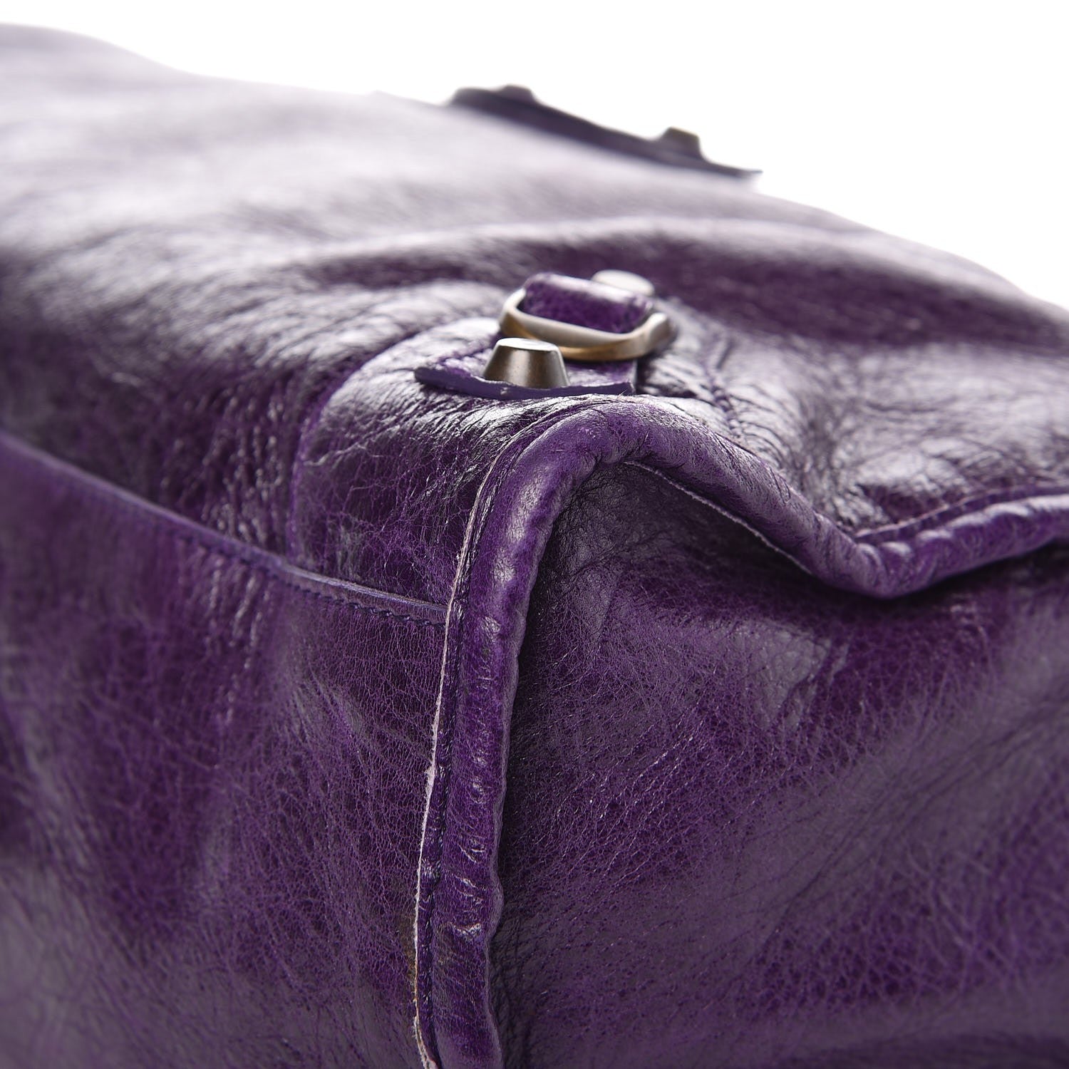 Balenciaga Chevre Classic Hardware City Eggplant 300819 – FASHIONPHILE