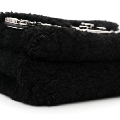 Fendi Shearling Crystal FF1974 Monster Eyes Small Bag Bug Chain Bag Narciso Tobacco Moro Black Tobacco Moro 9 of 10