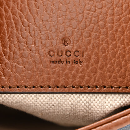 Gucci New Denim GG Monogram Calfskin Mini Jackie 1961 Hobo Blue Tea Cuir 6 of 11