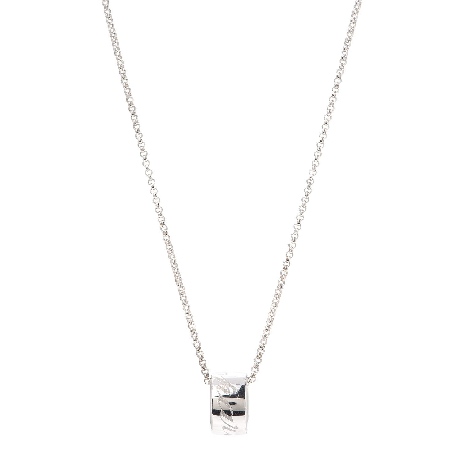 Chopard 18K White Gold Chopardissimo Pendant Necklace 1 of 6