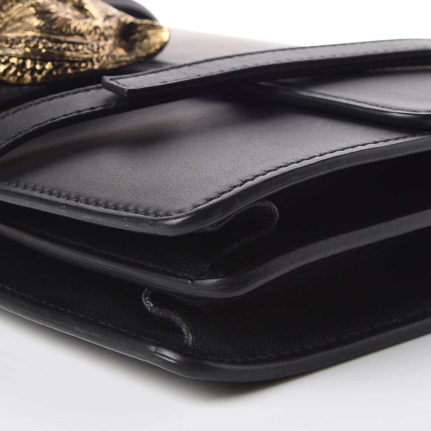 Calfskin Animalier Shoulder Bag Black