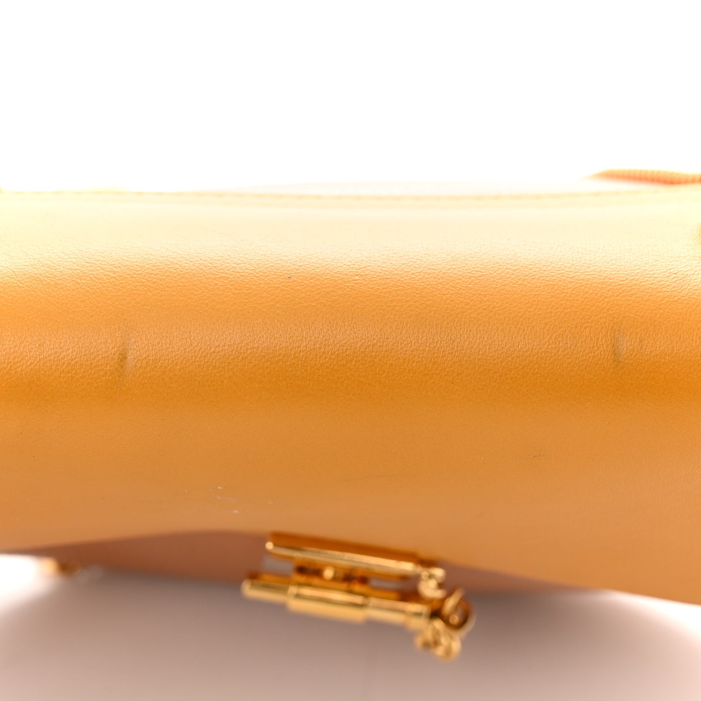 Grained Calfskin Lambskin Medium Bi-Color Drew Shoulder Bag Wet Sand Sunflower