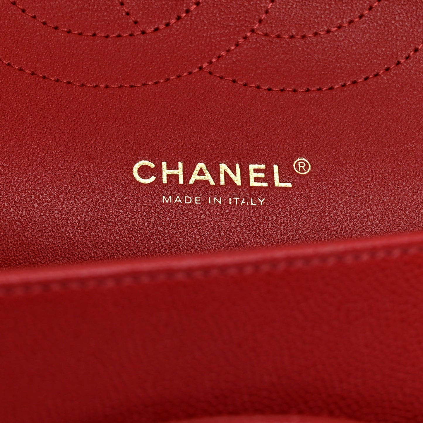 Caviar Quilted Jumbo Double Flap Red