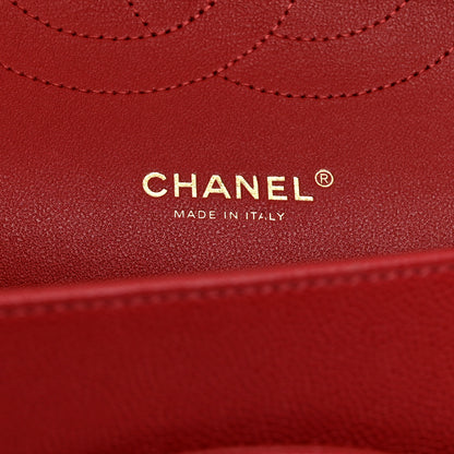 Chanel Caviar Quilted Jumbo Double Flap Red 6 of 10