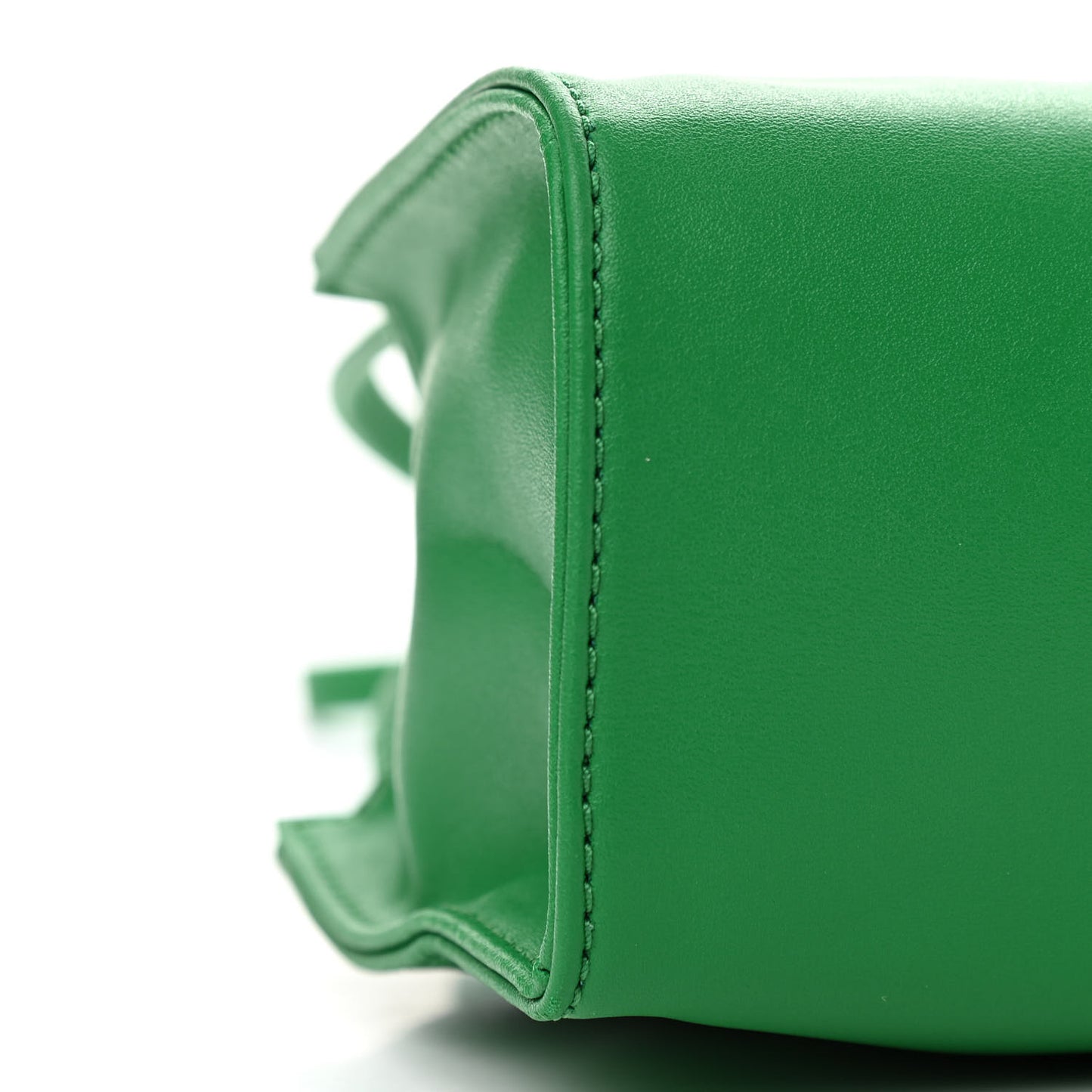 Vegan Leather Small Shopping Bag Greenscreen