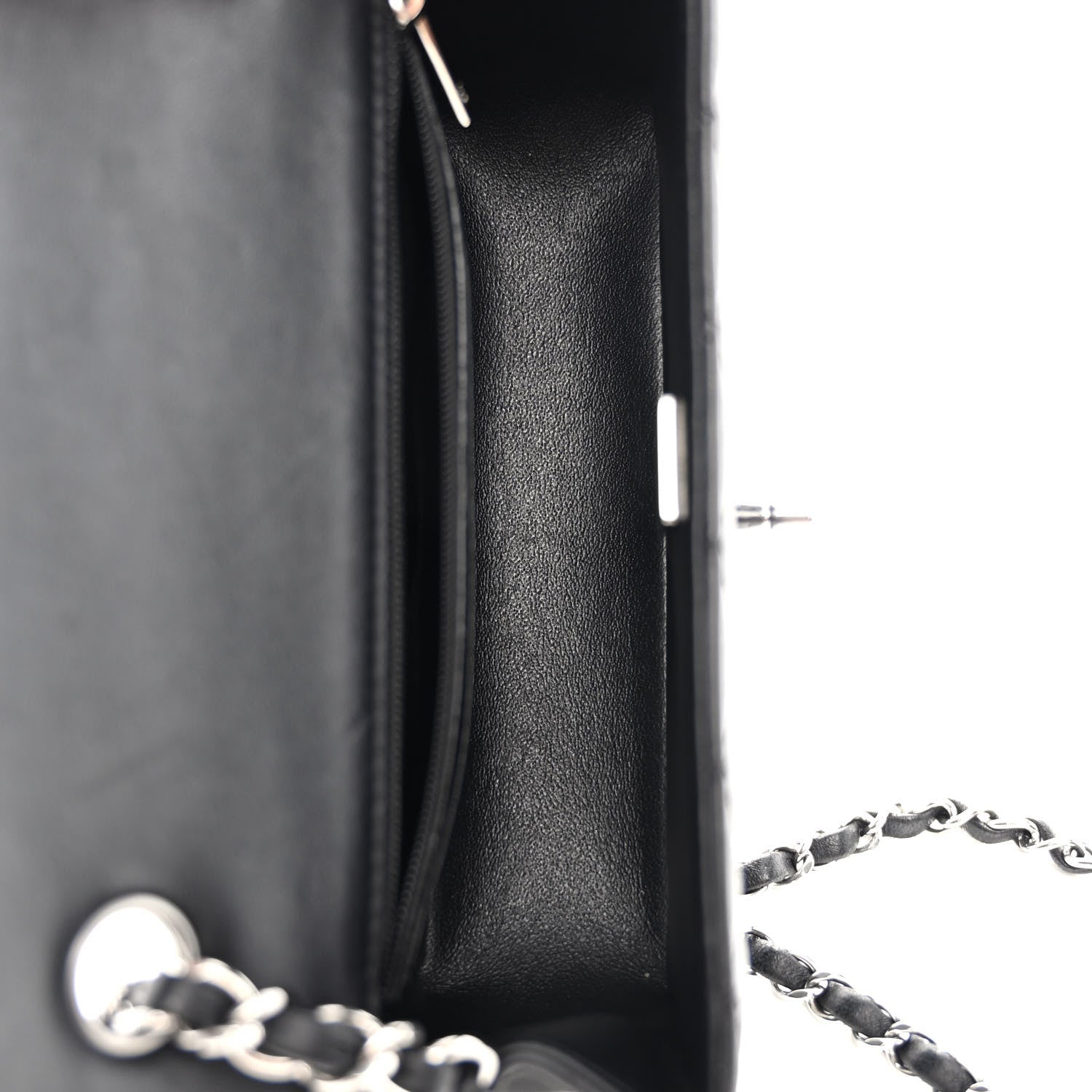 Chanel Lambskin Quilted Mini Rectangular Flap Black 5 of 10