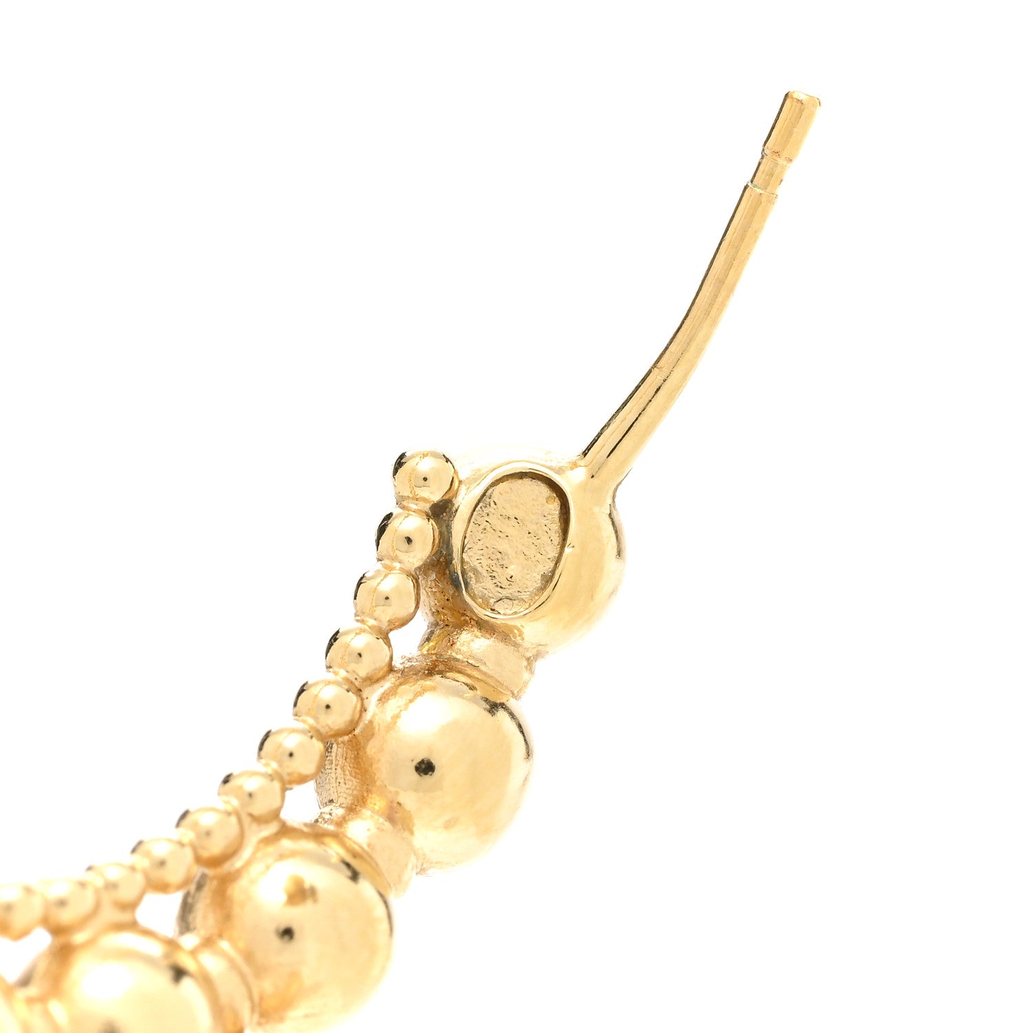 Chanel Crystal Bead CC Hoop Earrings Gold 4 of 6