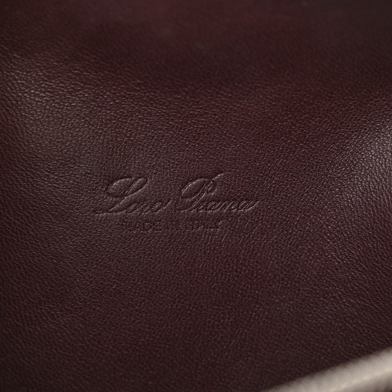 Loro Piana Grained Calfskin L19 Extra Pocket Pouch Plum 6 of 9