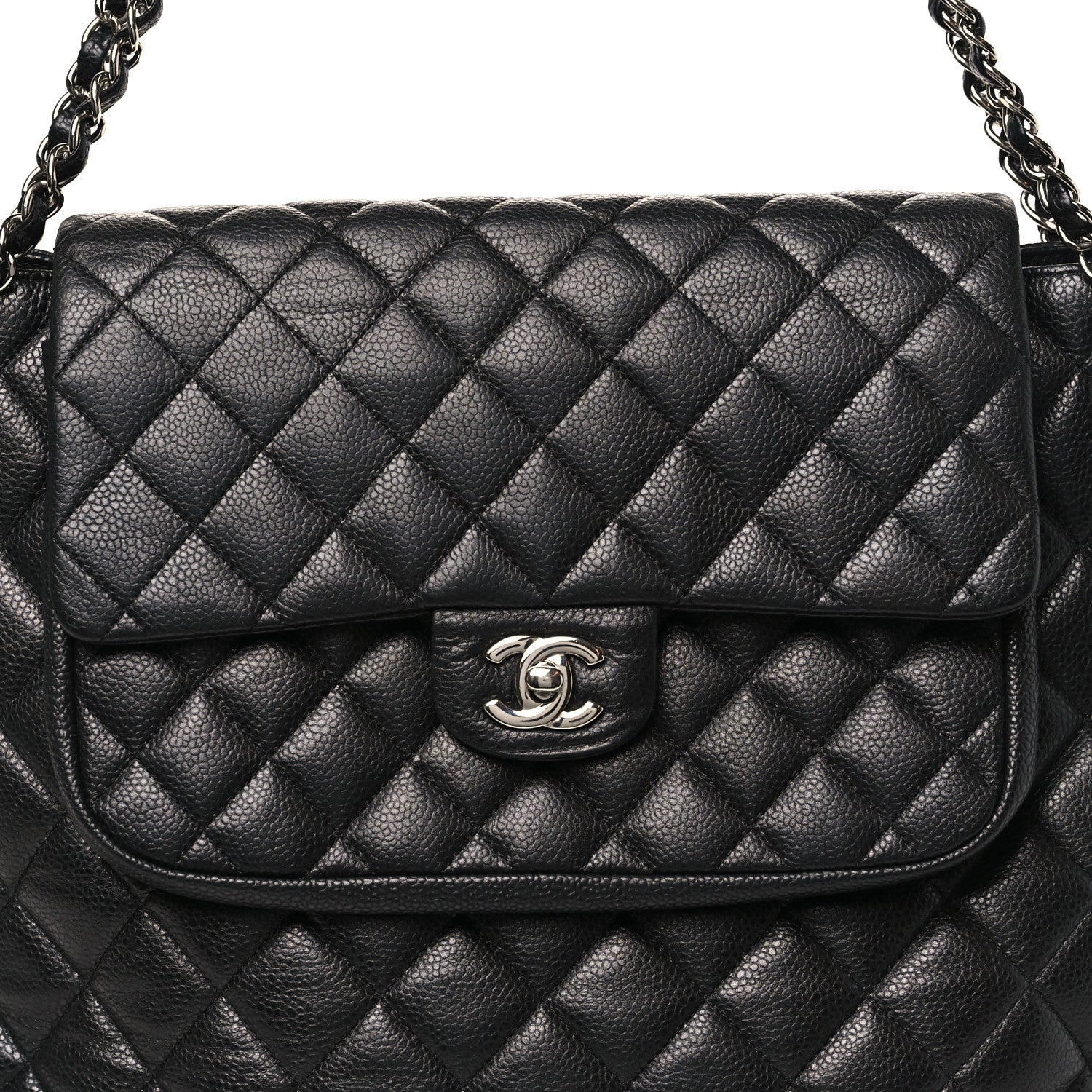 Chanel Caviar Quilted Flap Tote Black 8 of 10