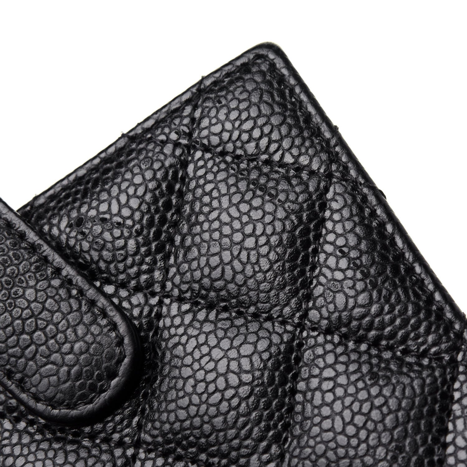 Chanel Caviar Quilted Compact French Flap Wallet Black 5 of 5