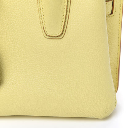 MCM Grained Calfskin Mini Milla Tote Custard Yellow 8 of 11