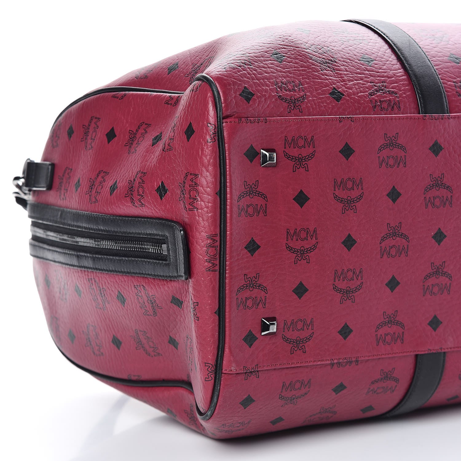 MCM Visetos Large Traveler Weekender Bag Scooter Red 5 of 10