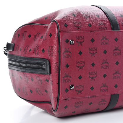 MCM Visetos Large Traveler Weekender Bag Scooter Red 5 of 10