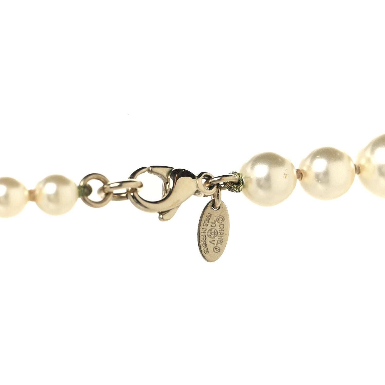 Chanel Graduated Pearl CC Long Necklace Gold 4 of 5