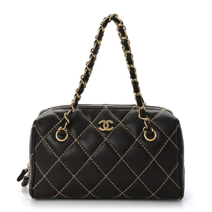 Chanel Calfskin Wild Stitch Chain Bag Brown 1 of 9