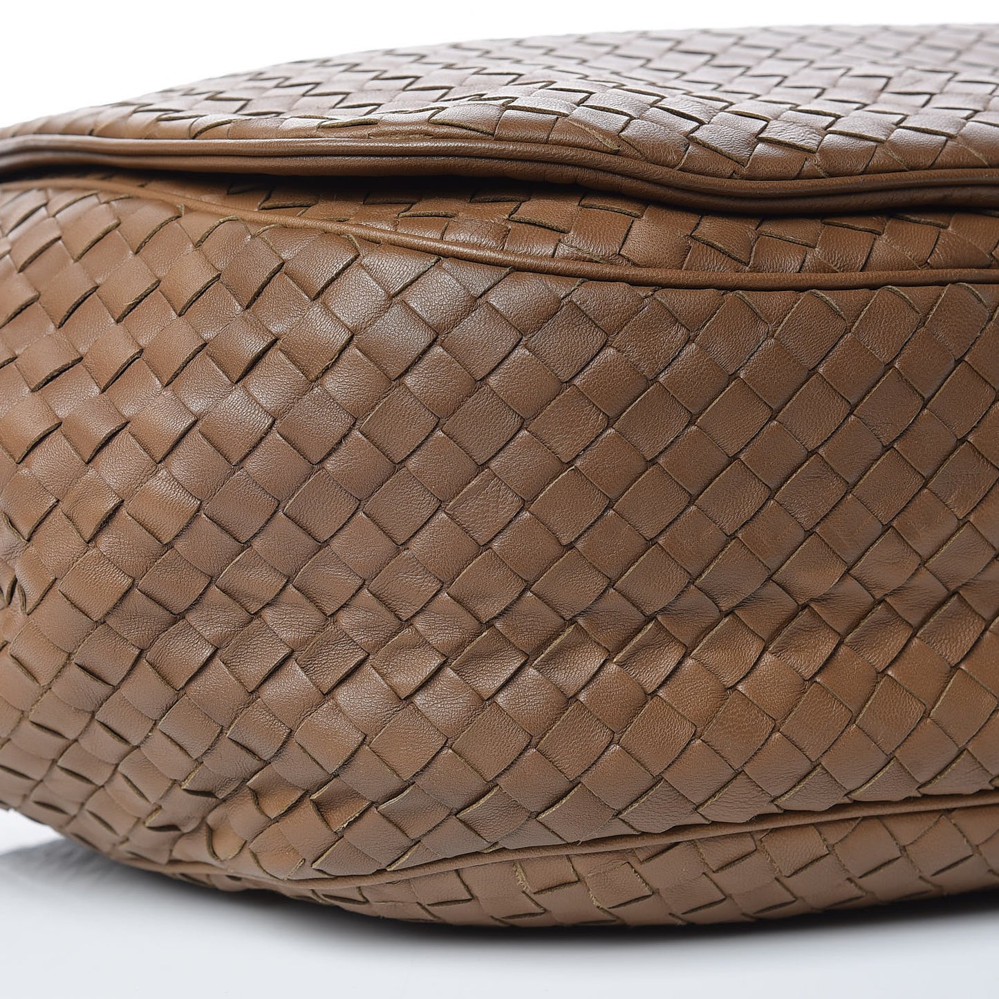 Nappa Intrecciato Messenger Bag Light Brown