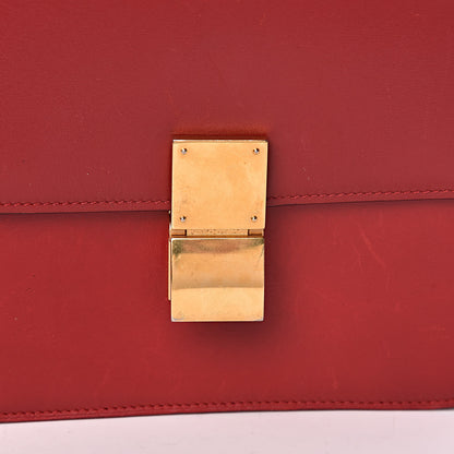 Celine Box Calfskin Medium Classic Box Flap Bag Red 13 of 13
