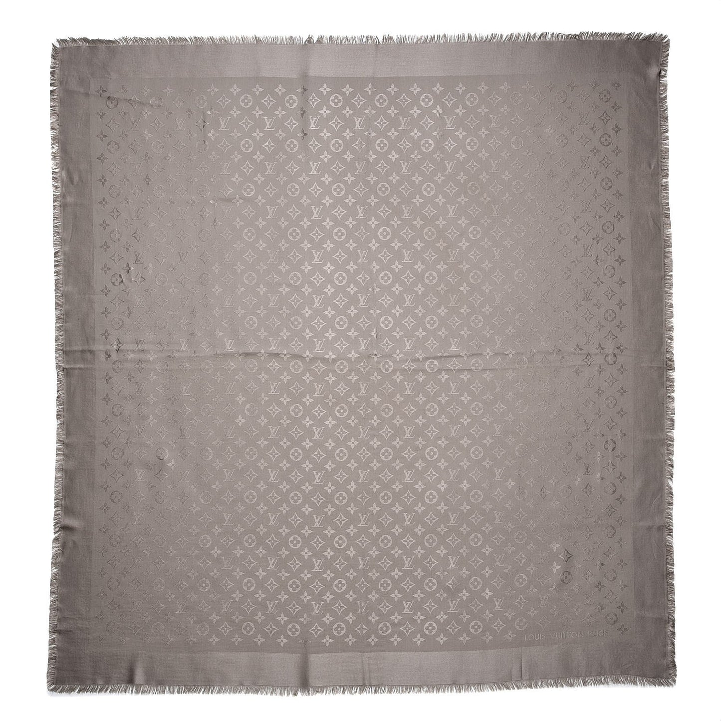 Silk Wool Monogram Shawl Verone