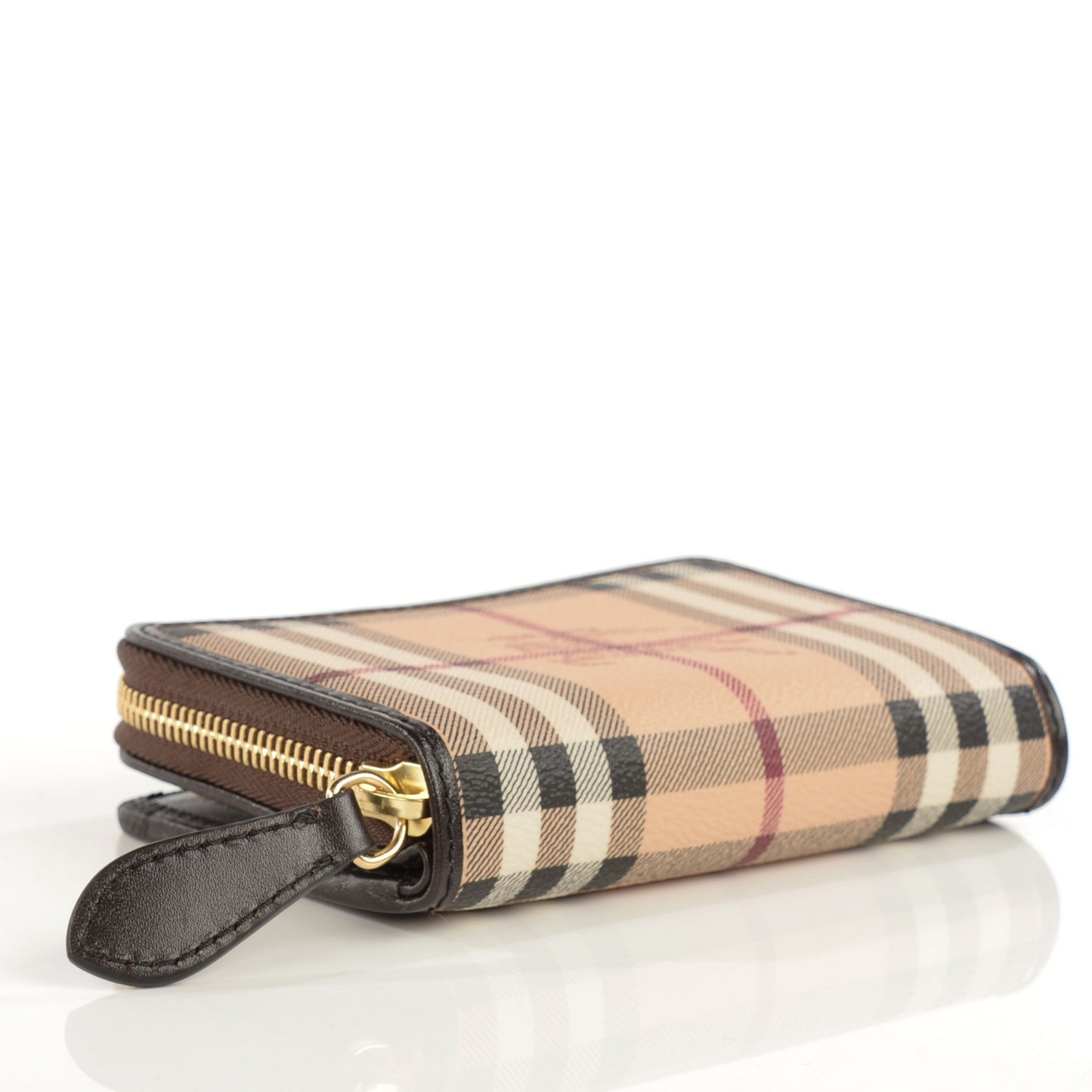 Haymarket Check Balmore Zip Around Wallet Chocolate