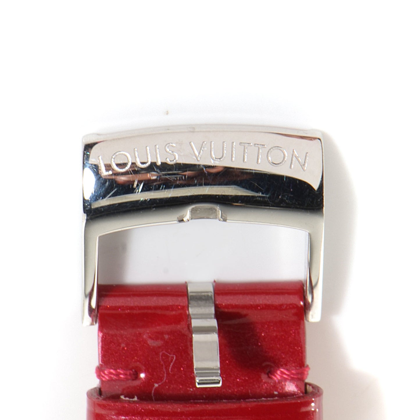 Stainless Steel Vernis Diamond 34mm Tambour Forever Quartz Watch Red