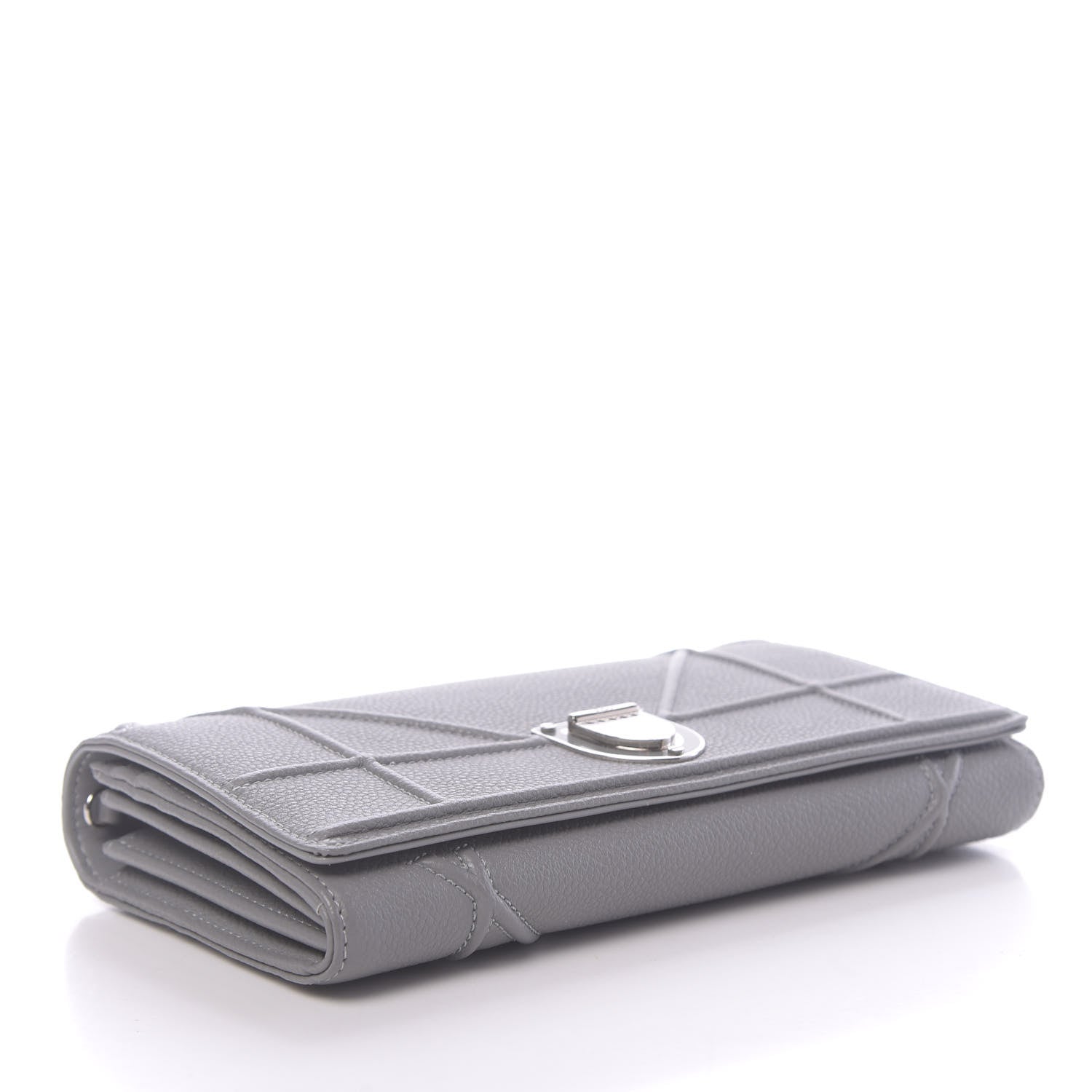 Christian Dior Grained Calfskin Diorama Croisiere Chain Wallet Gris 4 of 10