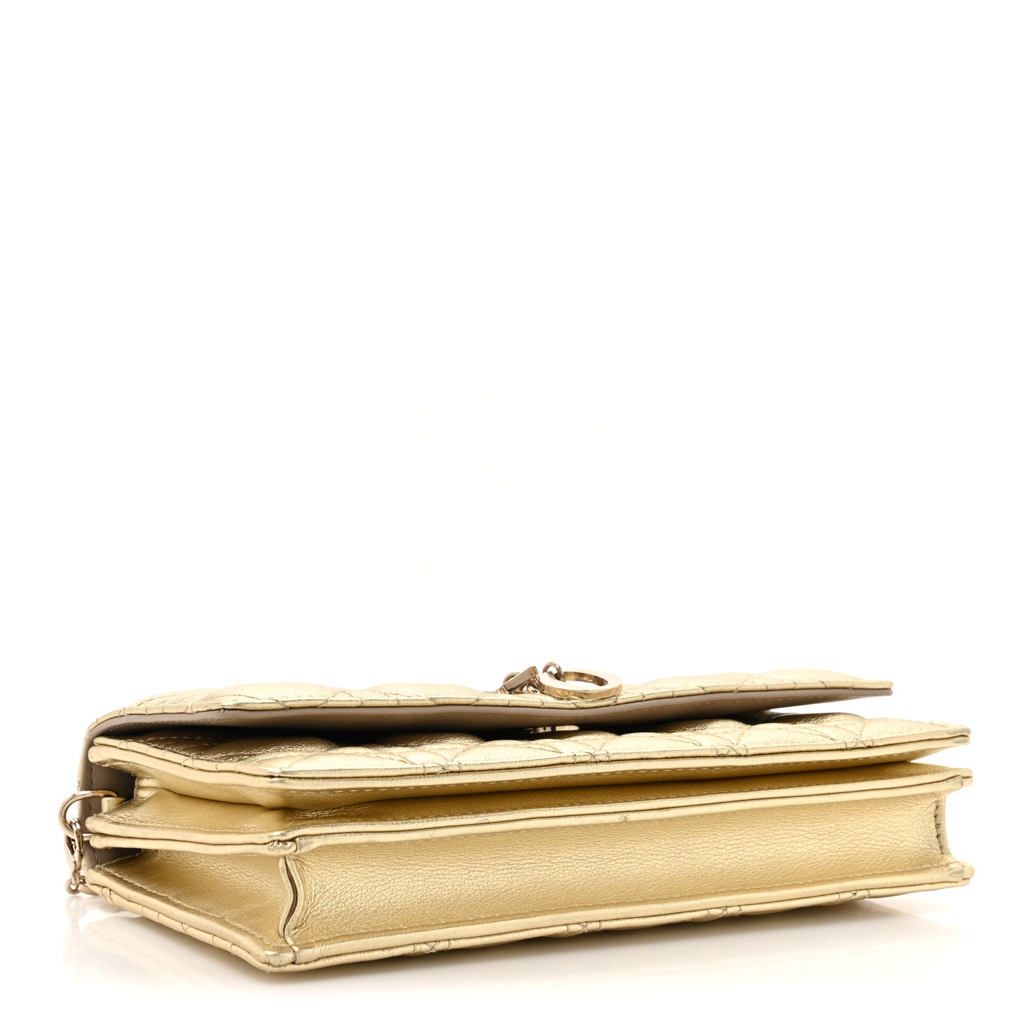 Christian Dior Metallic Lambskin Cannage Mini My Dior Bag Gold 4 of 13