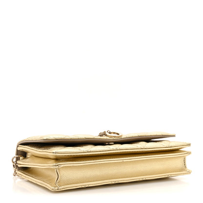 Christian Dior Metallic Lambskin Cannage Mini My Dior Bag Gold 4 of 13
