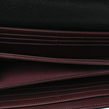 Chanel Caviar Quilted Long Flap Wallet Black 5 of 9