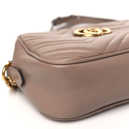 Gucci Calfskin Matelasse Small GG Marmont Chain Shoulder Bag Porcelain Rose 9 of 12
